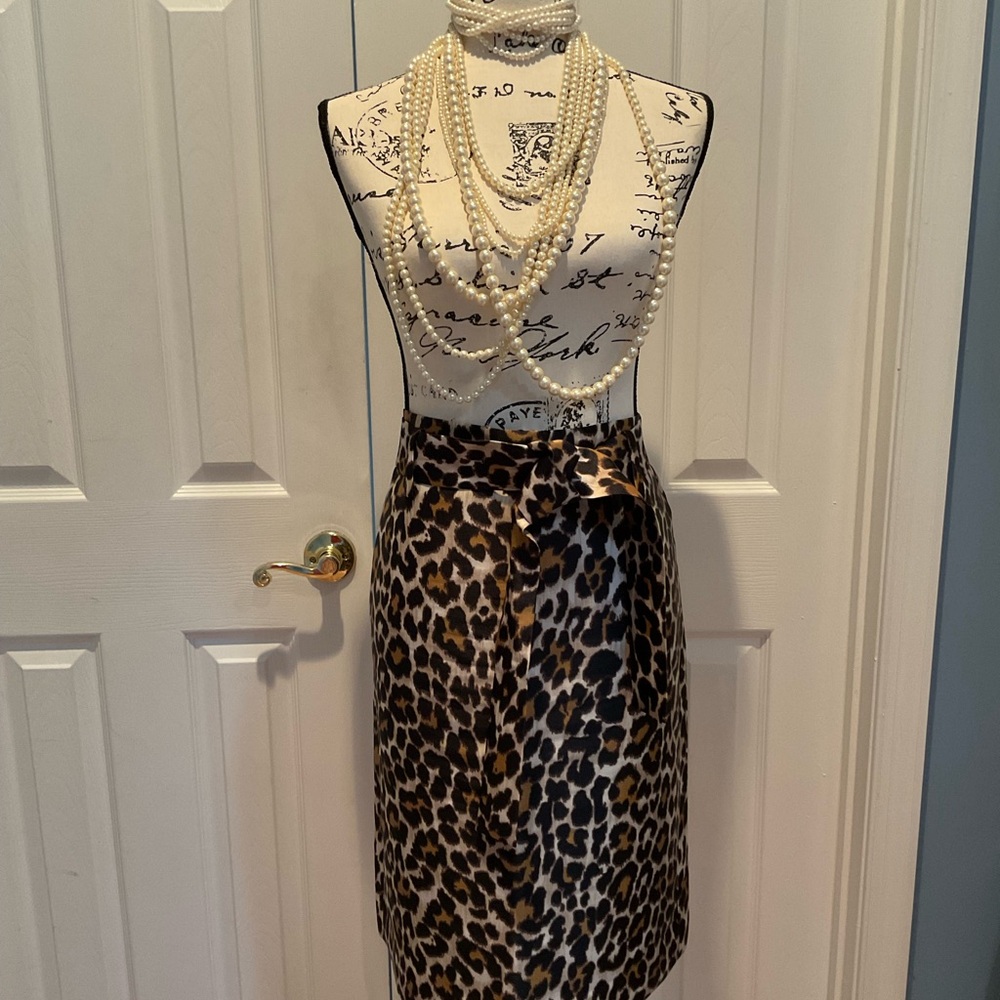 J. Crew Leopard Print Pencil Skirt